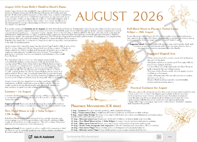 Activating Magical Calendar